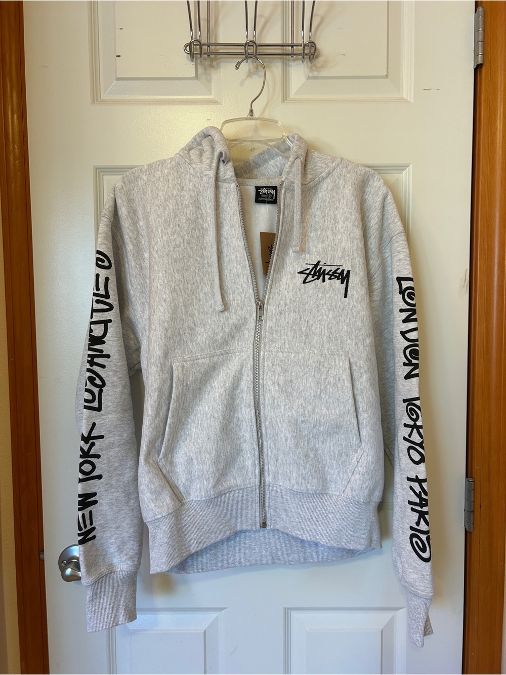 Stussy Big Cities Zip Hoodie 'Ash Heather’